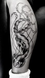 Jellyfish Tattoo Black and White