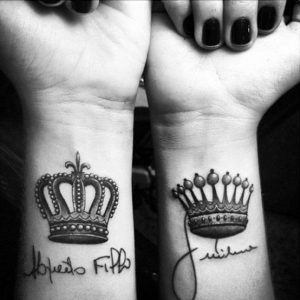 King and Queen Crown Tattoo