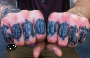 Knuckle Tattoos Words