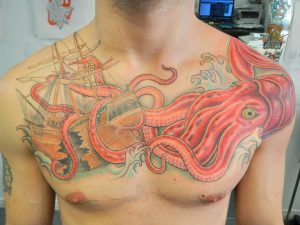 Kraken Chest Tattoo
