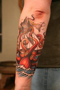Kraken Tattoo Forearm