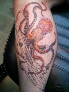 Kraken Tattoo Leg
