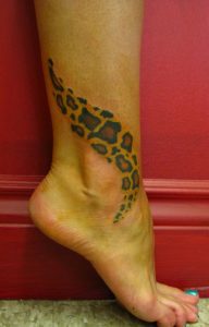 Leopard Print Leg Tattoos