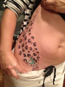 Leopard Print Side Tattoos
