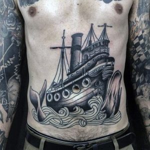 Men Stomach Tattoos