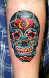 Mexican Candy Skull Tattoo