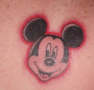 Mickey Mouse Head Tattoo