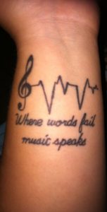 Music Heartbeat Tattoos