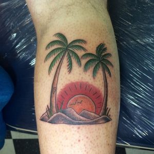 Palm Tree Tattoo Design