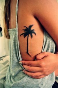 Palm Tree Tattoos on Ribs