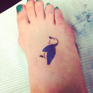 Penguin Tattoo on Foot