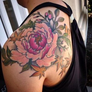 Peony Tattoo Shoulder