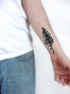 Pine Tree Tattoo Forearm