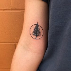 Pine Tree Tattoo Small