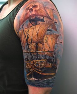 Pirate Ship Tattoo Images