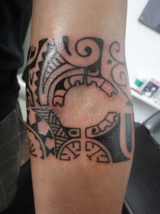 Polynesian Elbow Tattoo