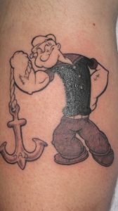 Popeye Tattoo Anchor