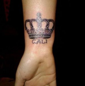 Queen Crown Tattoos on Wrist