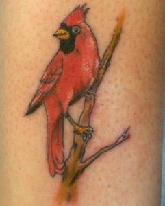 Red Cardinal Bird Tattoos