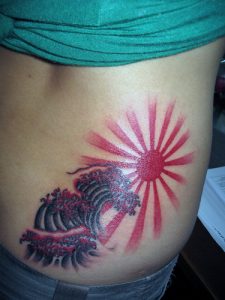 Red Wave Tattoo
