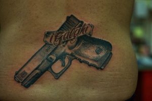Revolver Tattoo Design