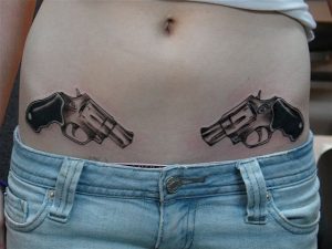 Revolver Tattoo Hip