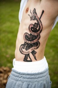 Rib Cage Tattoos for Guys
