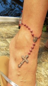 Rosary Ankle Tattoo