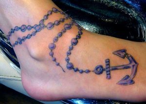 Rosary Foot Tattoos