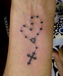 Rosary Tattoo on Wrist