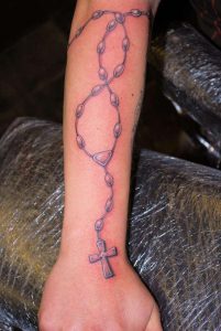 Rosary Tattoos on Hand