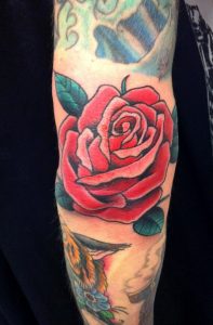 Rose Elbow Tattoo