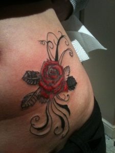 Rose Stomach Tattoos