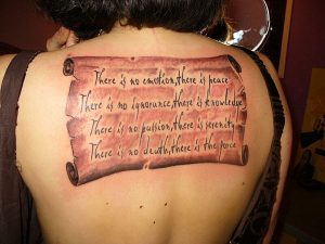 Scroll Tattoos on Back