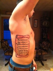 Scroll Tattoos on Ribs