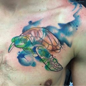 Sea Turtle Tattoos Watercolor
