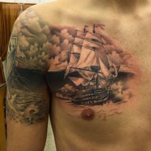 Ship Chest Tattoo