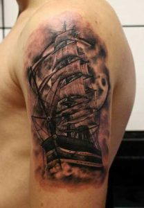 Ship Tattoo Arm