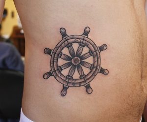 Ship Wheel Tattoo