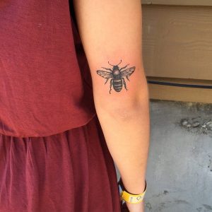 Simple Bee Tattoo