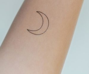 Simple Crescent Moon Tattoo
