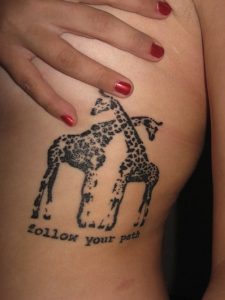 Simple Giraffe Tattoo