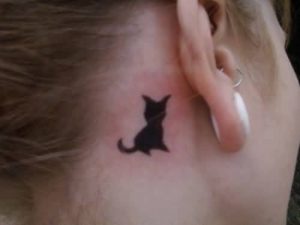 Small Black Cat Tattoo