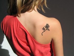 Small Black Flower Tattoos