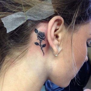 Small Black Rose Tattoos