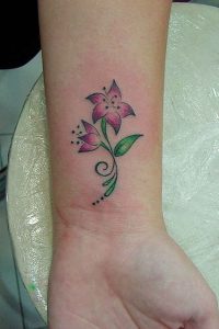 Small Flower Tattoos on Wrist