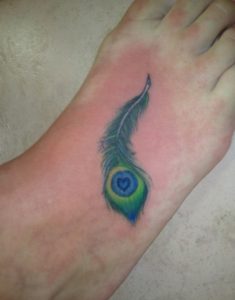 Small Peacock Feather Tattoo