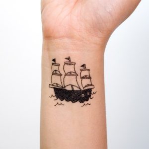 Small Ship Tattoo