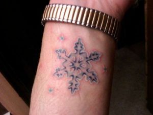 Snowflake Wrist Tattoo