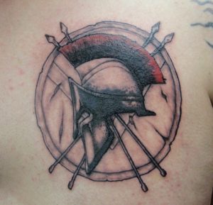 Spartan Shield Tattoo